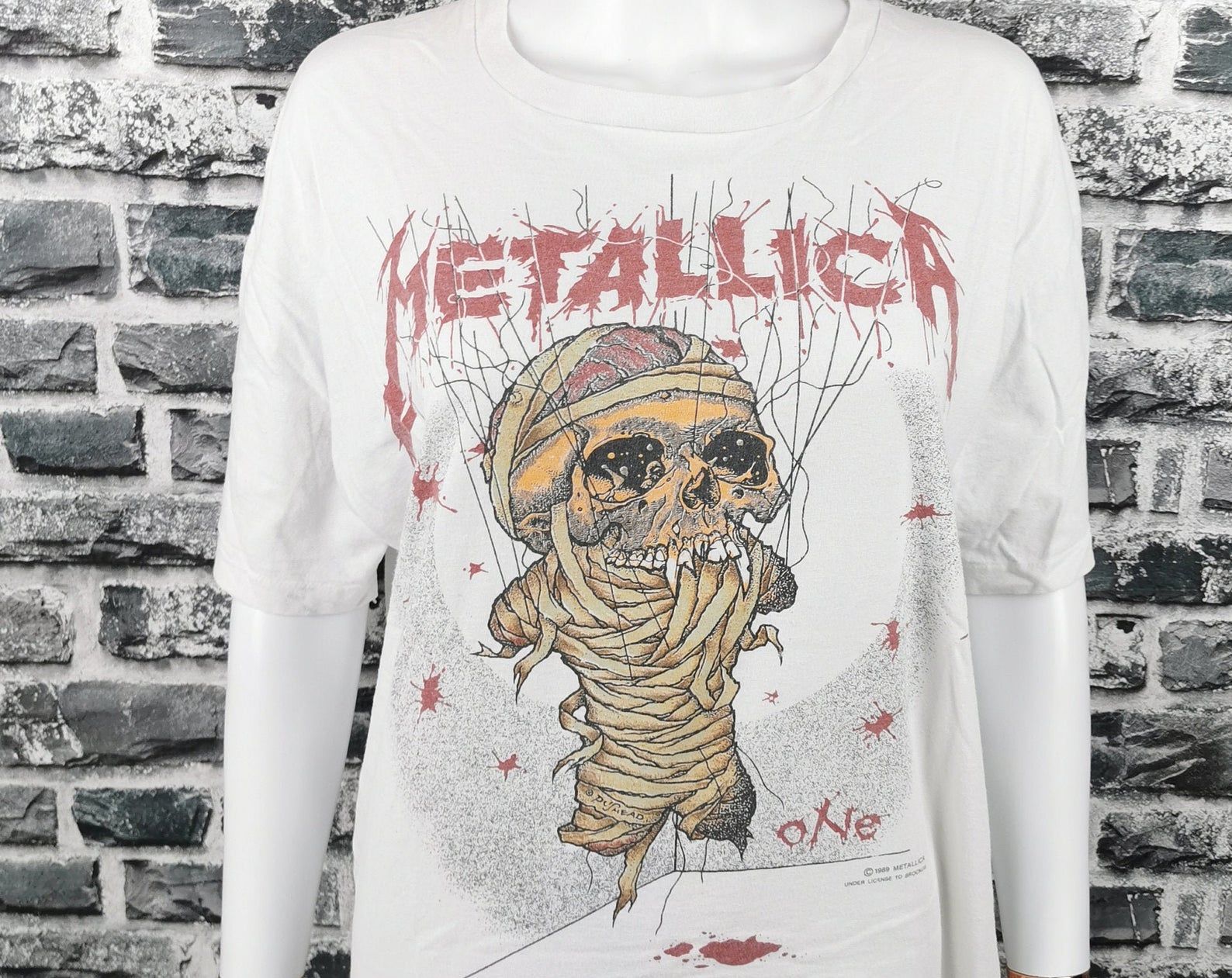 Metallica 1989 Vintage T-Shirt One Pushead Tee Mega Rare