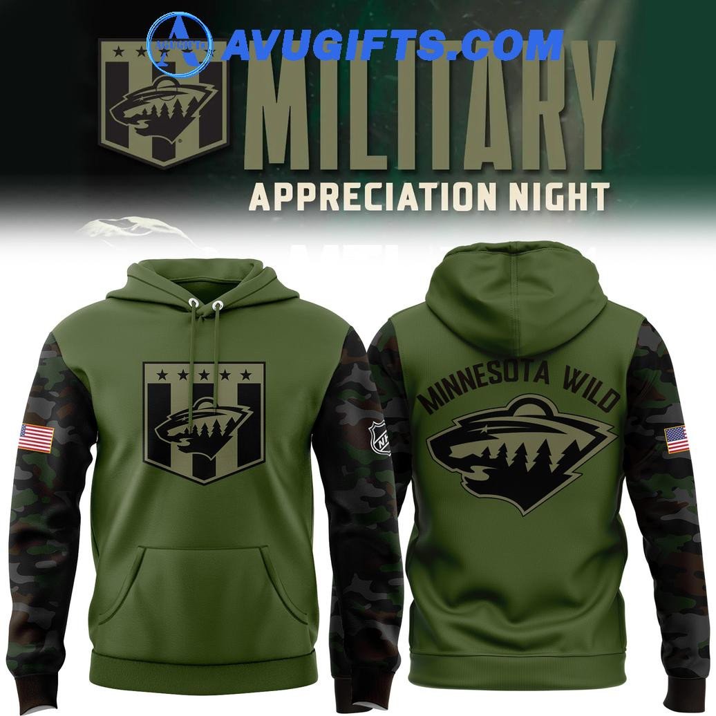 Military Apreciation Night X Minnesota Wild 3D Hoodie – Zip Hoodie 3D Aop Shirt