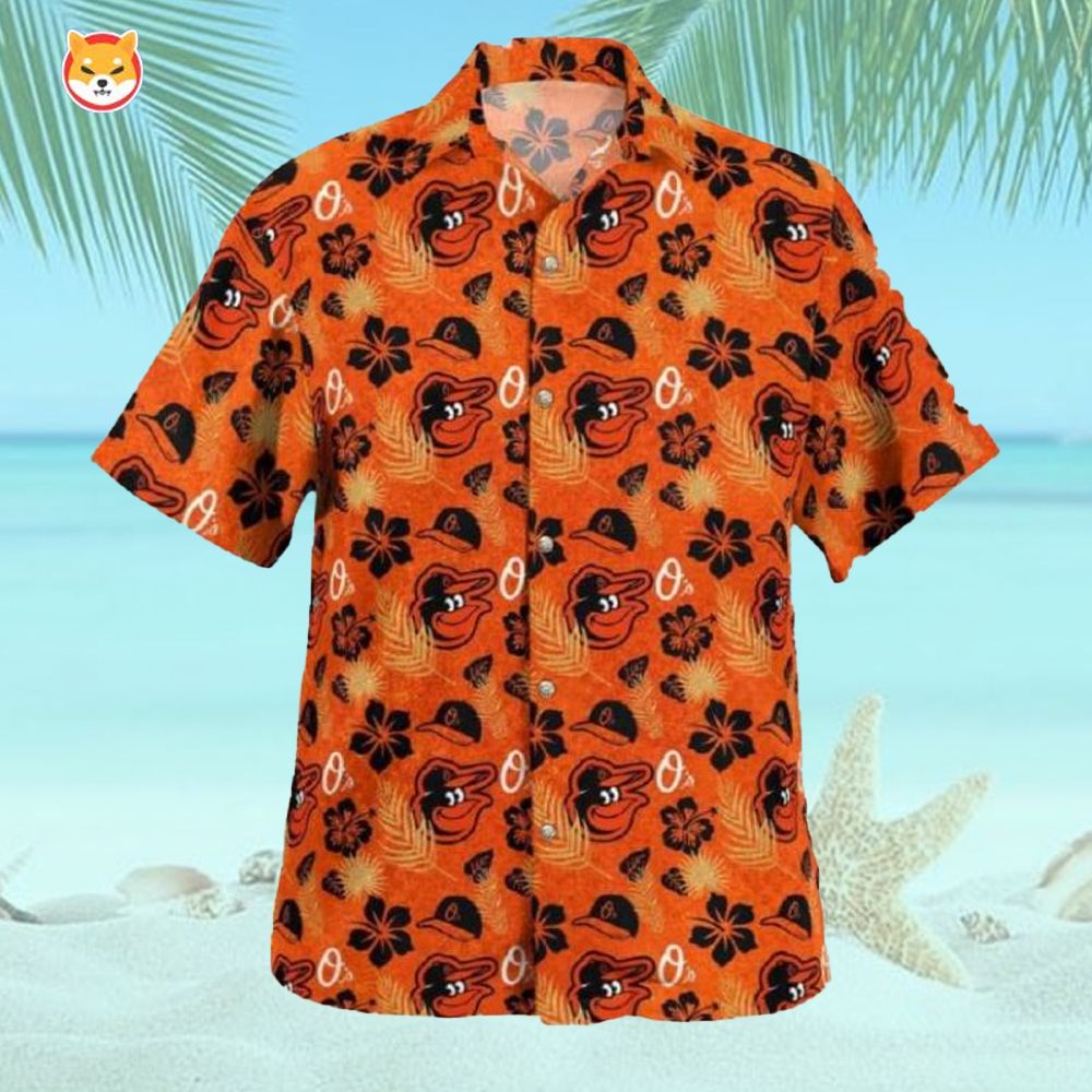 Baltimore Orioles Birdland And Flower Hawaiian Shirt