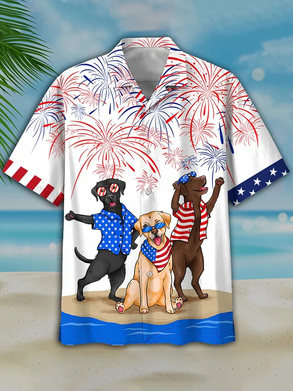 Men’S Independence Day Is Coming Casual Hawaiian Shirt, Usa Patriotic Hawaiian Shirt