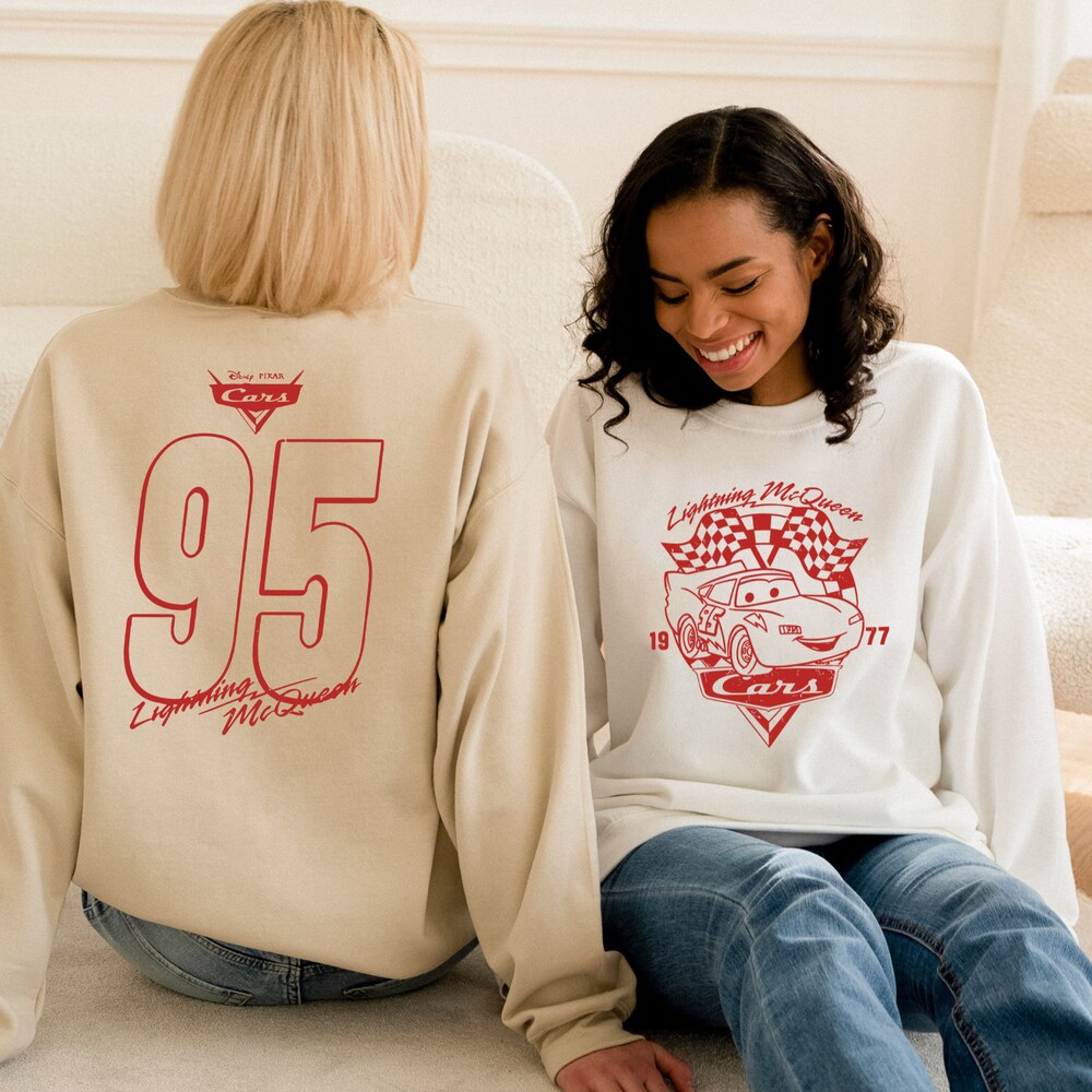 Vintage Retro Lightning McQueen Shirt, Disney Cars Tee, Car Pixar Shirt, Disney Cars Land, Cars Theme Birthday Shirt