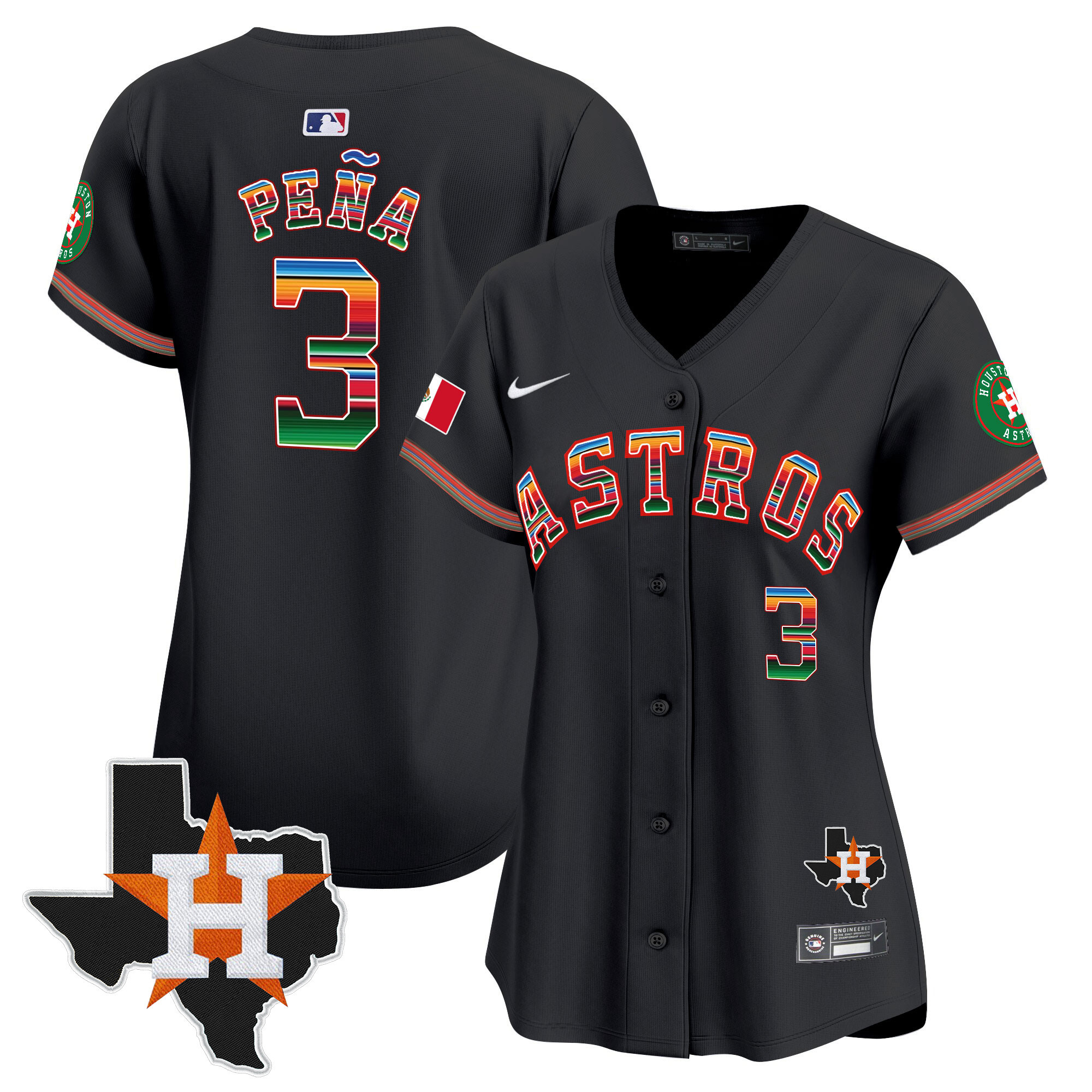 Women’S Astros Mexico Texas Patch Vapor Premier Limited Jersey – All Stitched