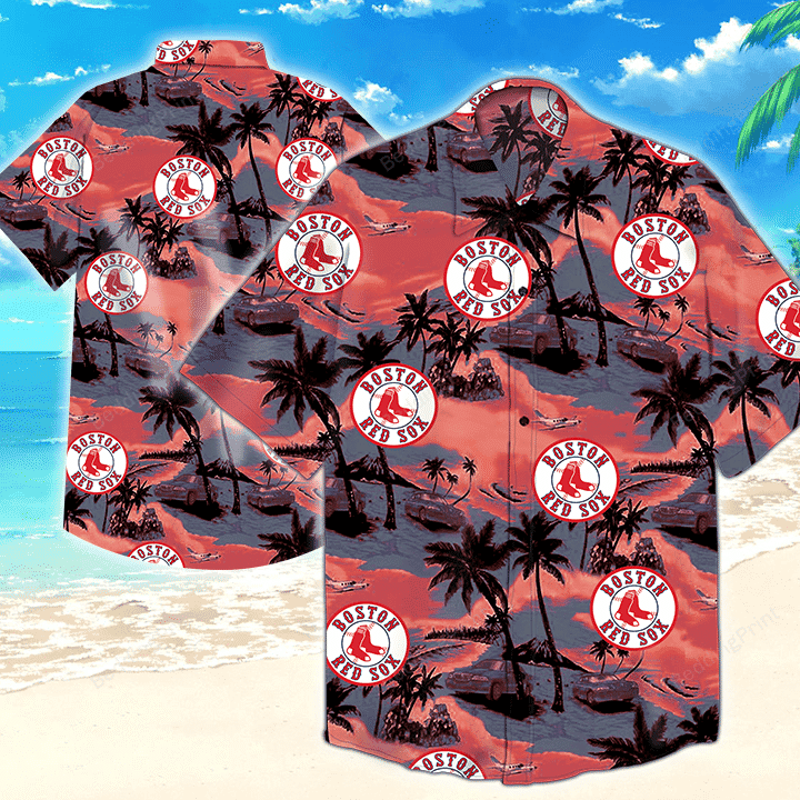 Boston Red Sox Mlb Tommy Bahama Tropical Pattern 3D Hawaiian Shirt