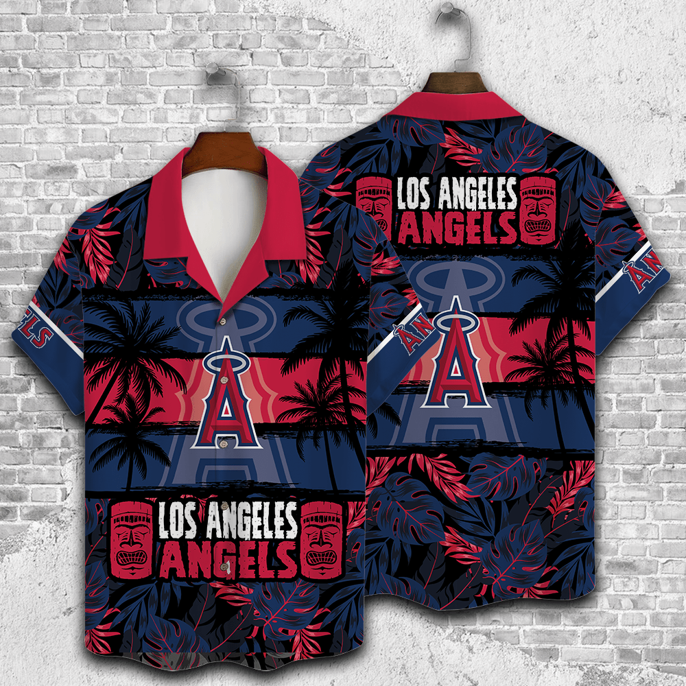 Los Angeles Angels Palm Trees Hawaiian Shirt All Over Print