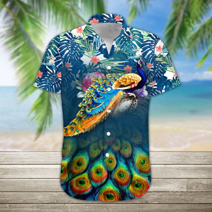 3D Peacock Hawaii Shirt, Hawaiian Shirts For Men And Women Short Sleeve Aloha Beach Shirt, Hawaiian Shirt Short Sleeves