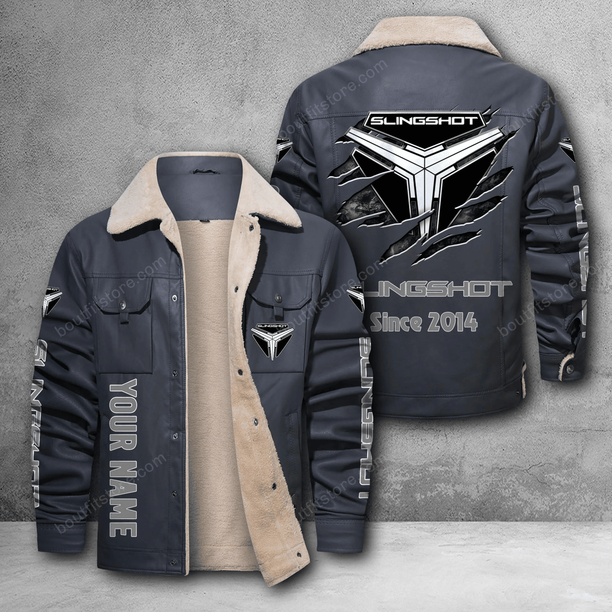 Polaris Slingshot Custom Name Leather Jacket