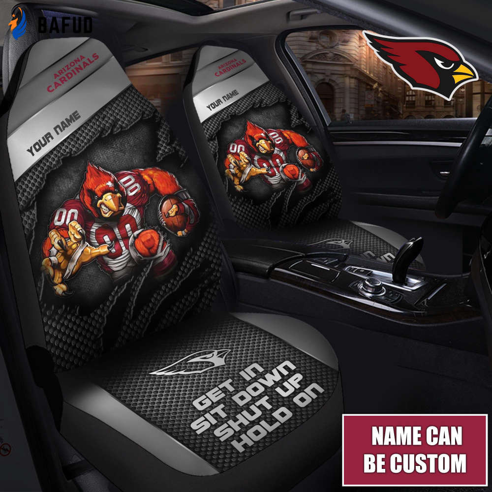 Logo Arizona Cardinals Car Seat Cover Set For Fan Gift CSC4138