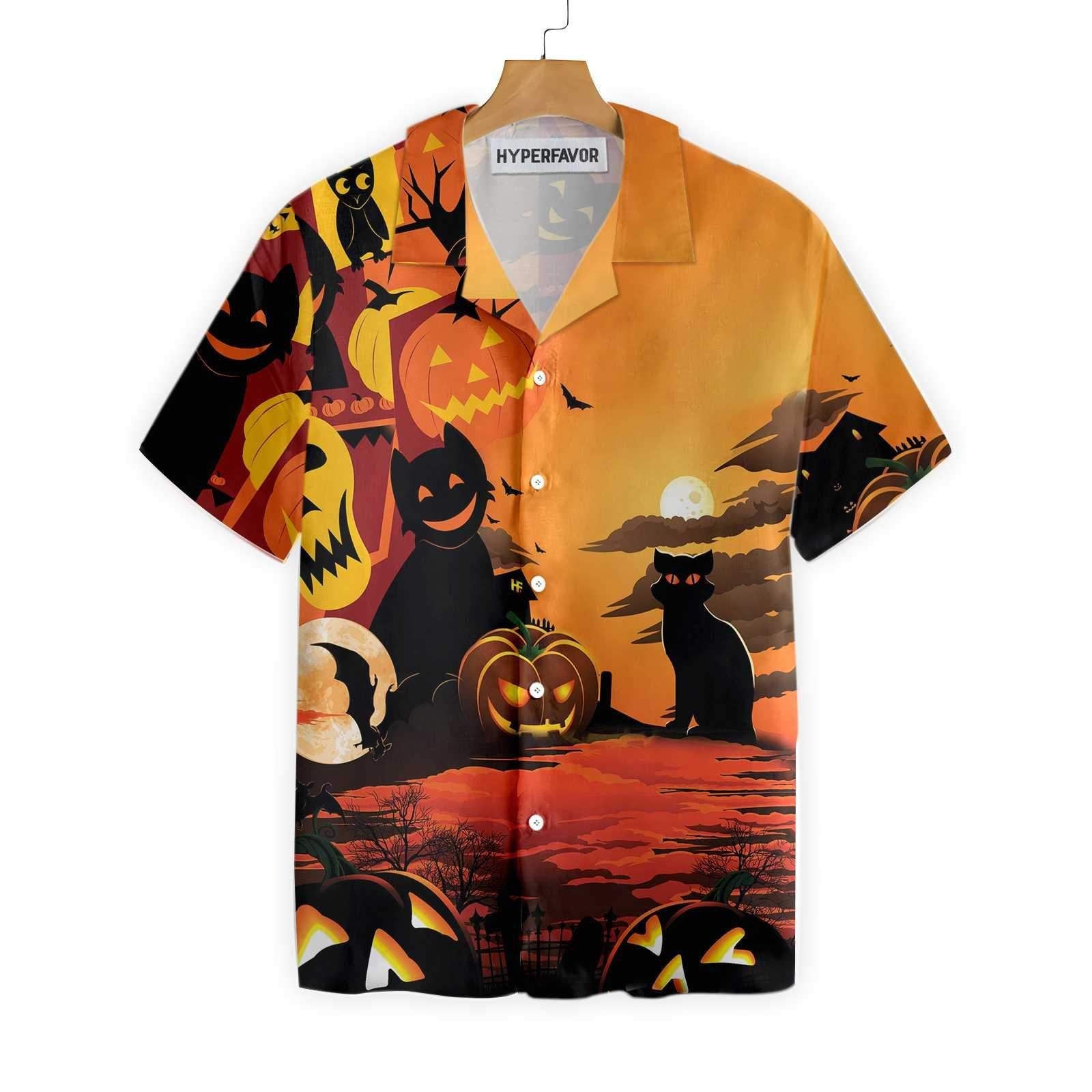 The Halloween Nightmare Halloween Hawaiian Shirt, Halloween Shirt For Men And Women,Hawaiian Shirt Gift, Christmas Gift The Pumpkin King Of Rughing