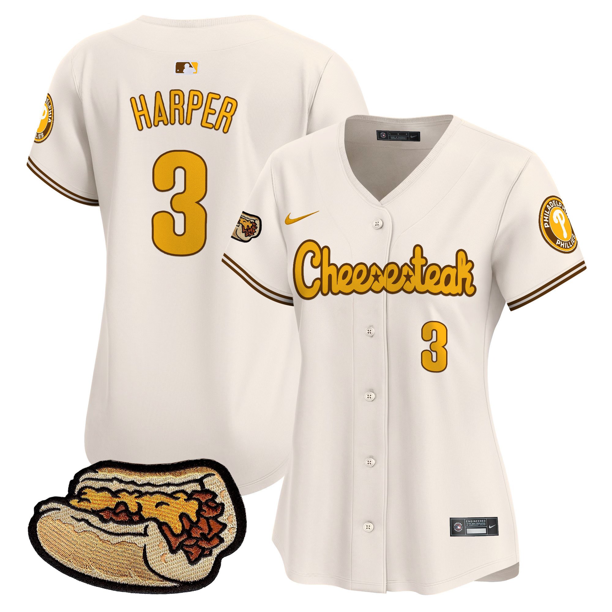 Women’S Phillies Cheesesteak Vapor Premier Limited Jersey – All Stitched