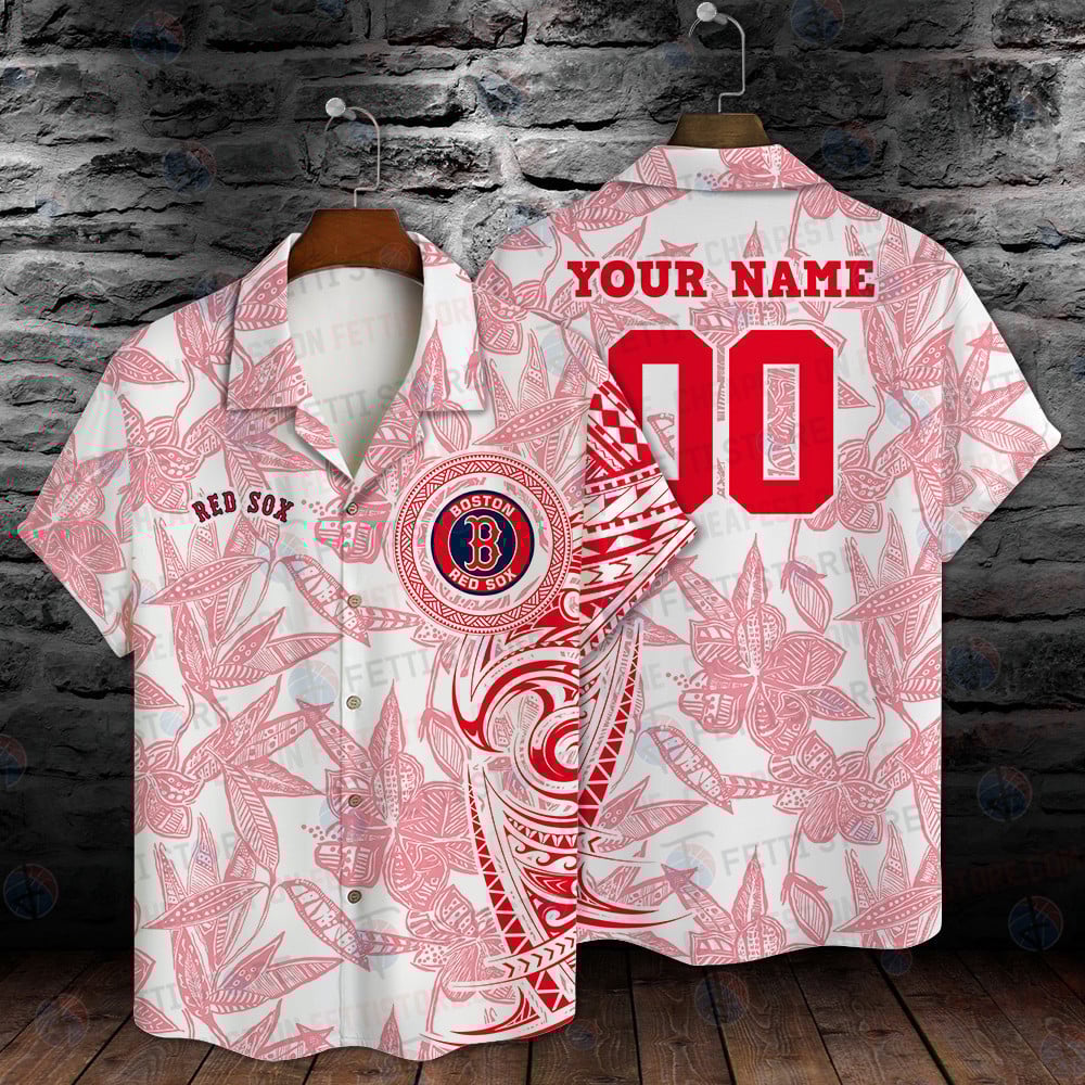 Boston Red Sox Mlb Summer Pattern Stm Custom Hawaiian Shirt