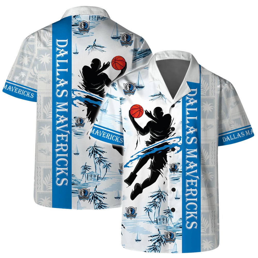 Dallas Mavericks National Basketball Association Aop Hawaiian Shirt Nba Pattern