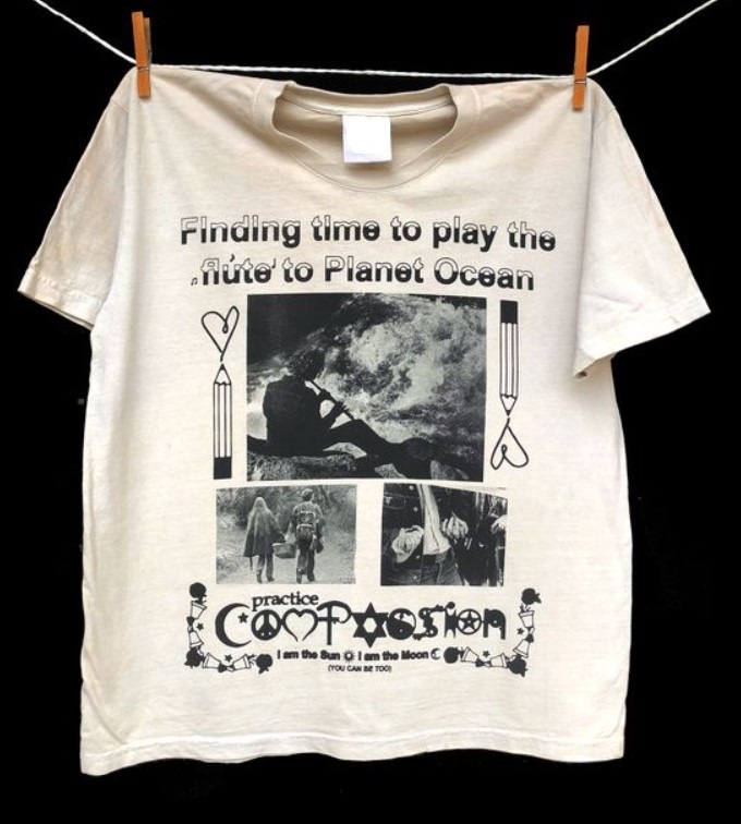 Finding Time to Play The Flute to Planet Ocean Shirt Outfit