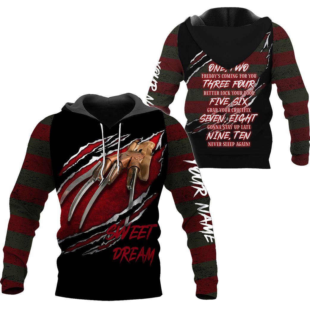 Personalize Sweet Dream Freddy’S Coming For You Hoodie & Zip Hoodie