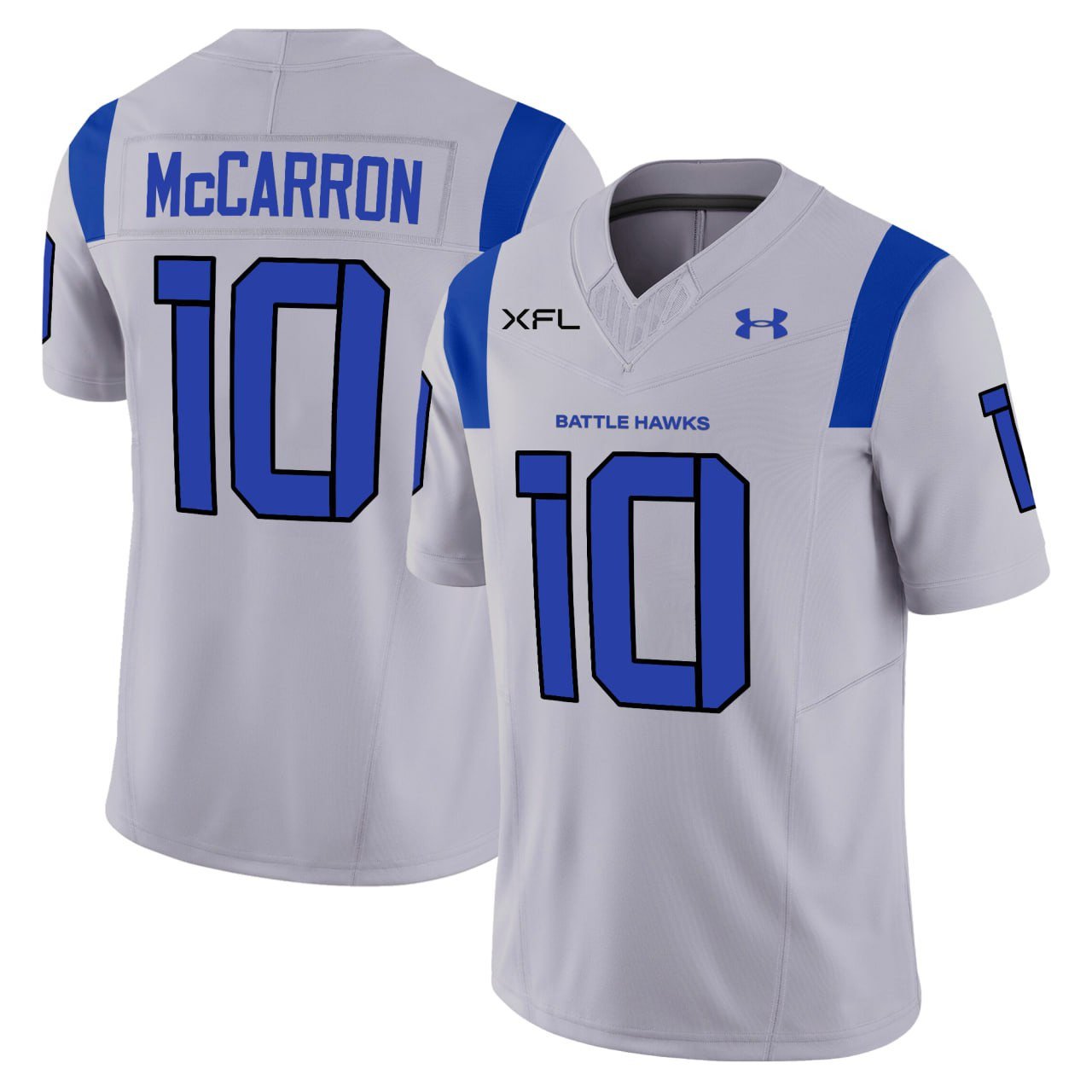 #10 Aj Mccarron Battlehawks Grey Jersey – All Stitched