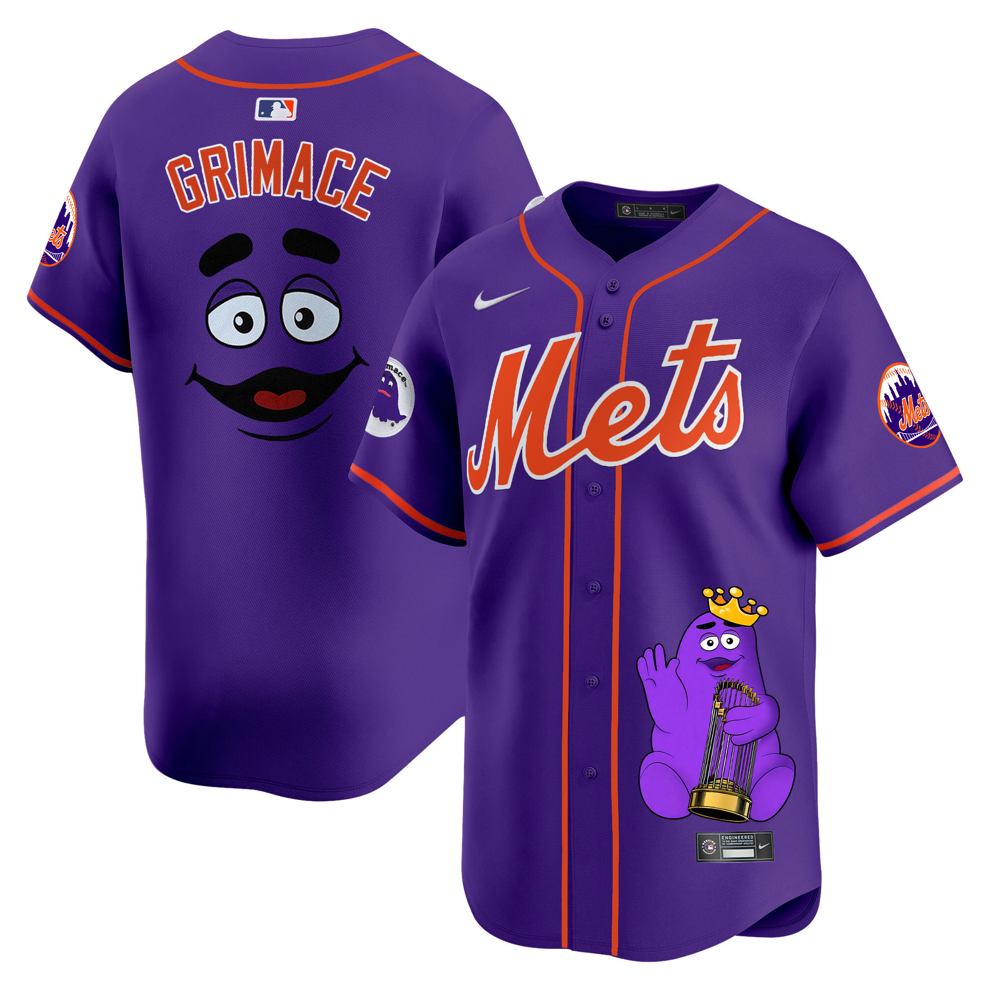 Unisex Mets Grimace Vapor Premier Limited Jersey – Printed