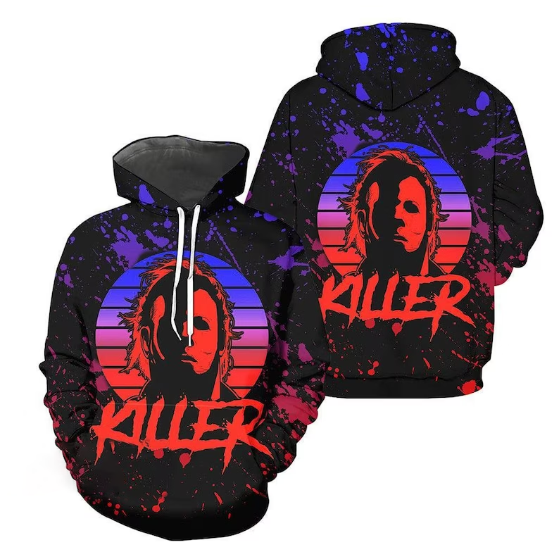 Michael Myers Killer Watercolor Hoodie & Zip Hoodie