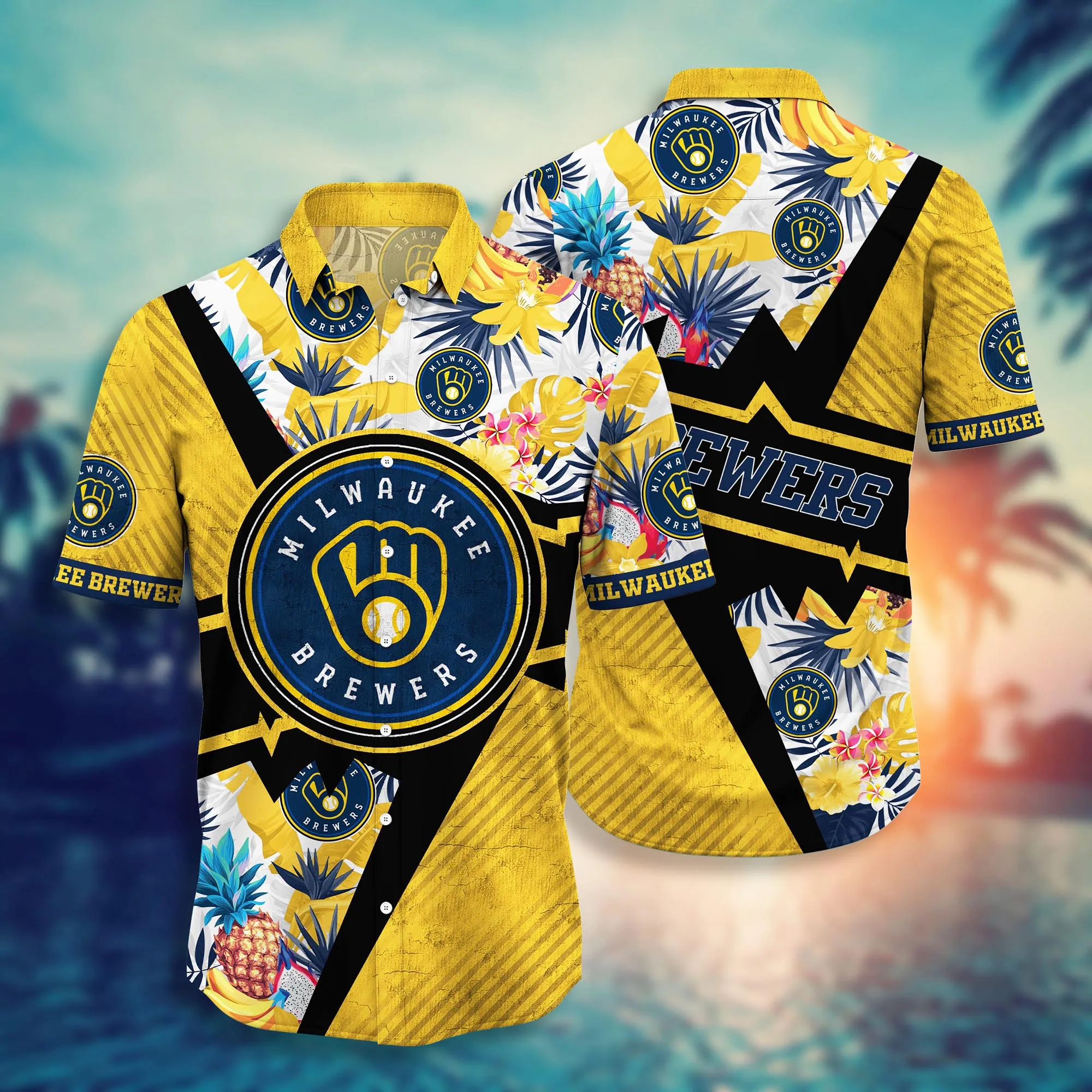 Milwaukee Brewers Mlb Hawaiian Shirt Tanning Aloha Shirt