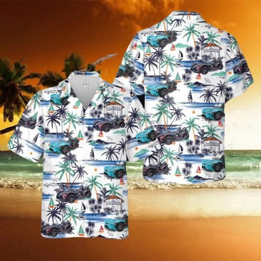 Polaris Slingshot Motorcycle And Tropical Logo 3D Hawaiian Shirt
