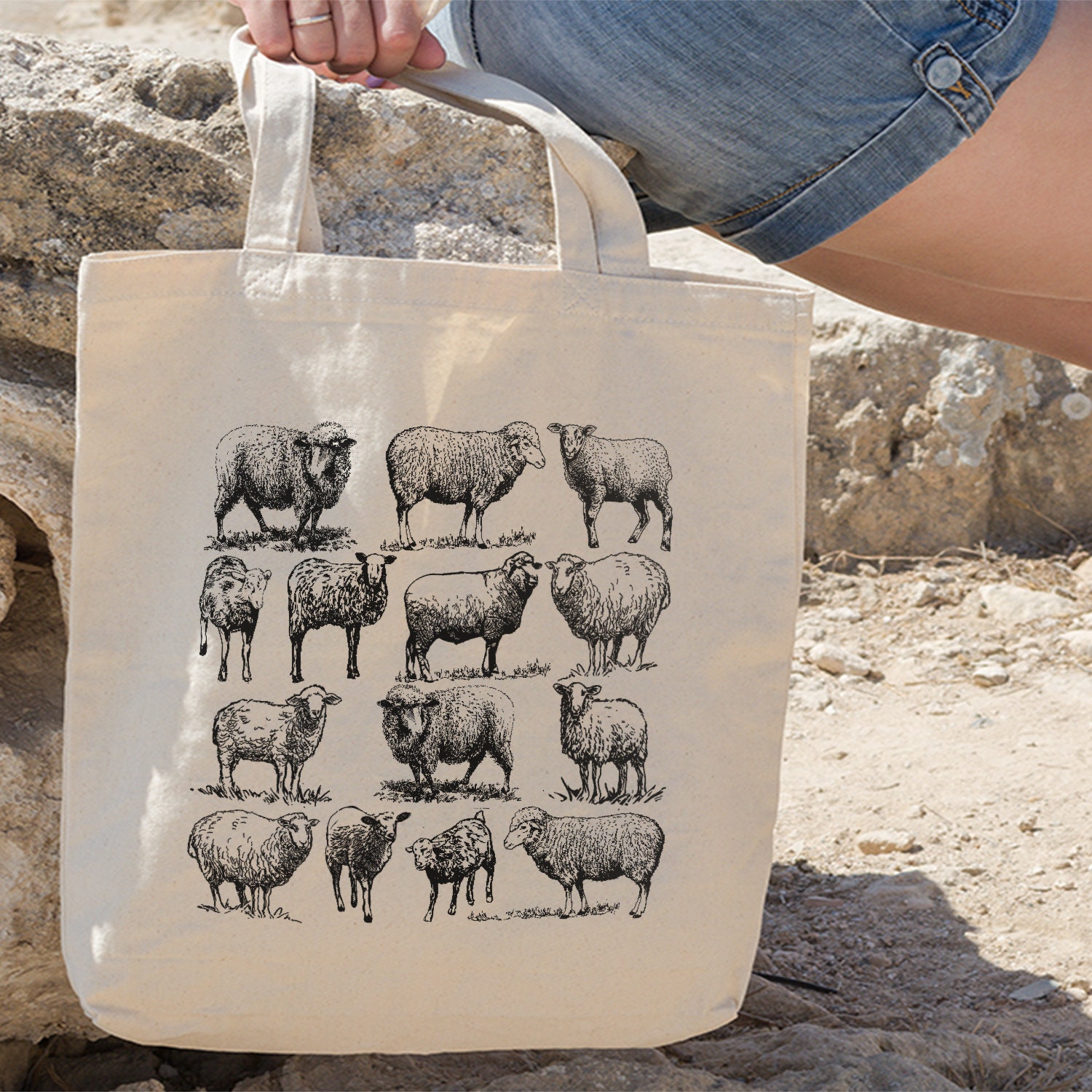 Sheep Tote Bag, Sheep Bag, Cute Sheep Tote Bag, Gift For Sheep Lovers,  Basic Tote Bag, Gift For Friends, Tote Bag, Eco-Friendly Tote Bag