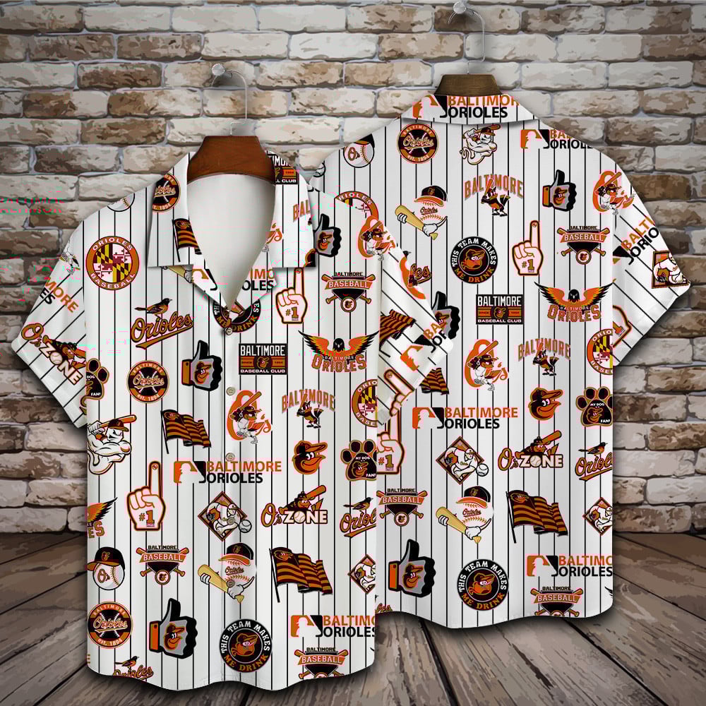 Baltimore Orioles Major League Baseball 3D Print Hawaiian Shirt Shml