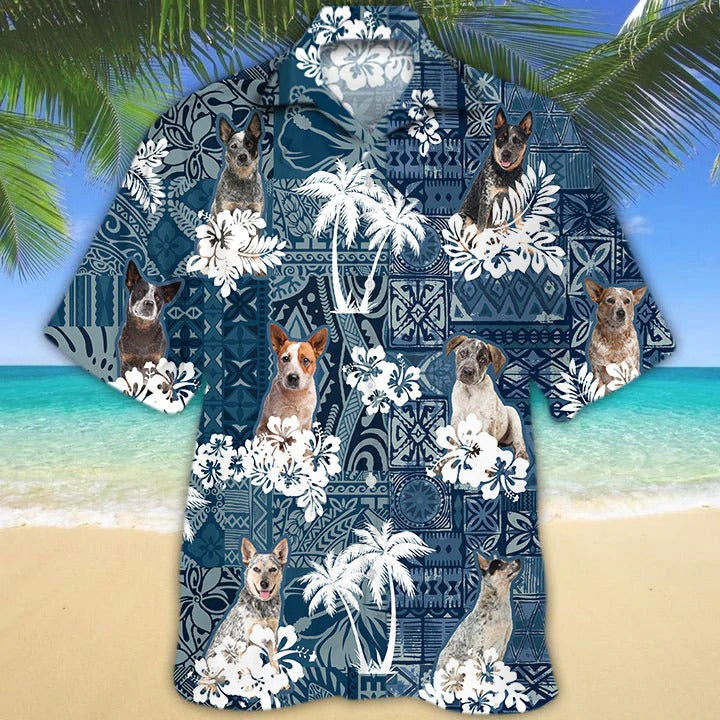 Australian Cattle Hawaiian Shirt, 3D Full Print Dog Hawaii Shirt, Gift To Dog Lovers