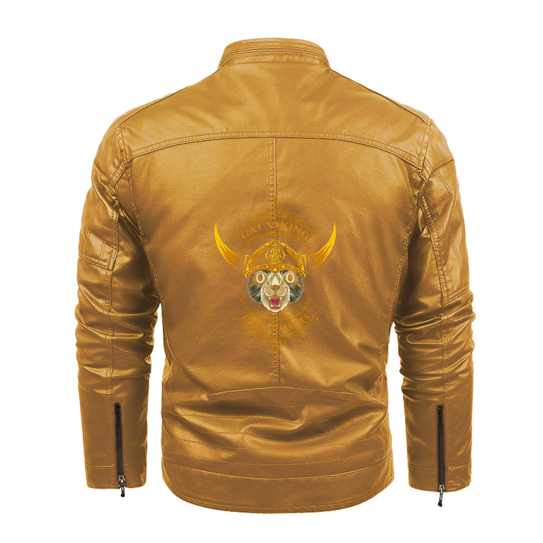 Viking Jacket - Cat Viking Animal Warriors Fleece Jacket A35 x TeeFantasy Where Art Meets Style