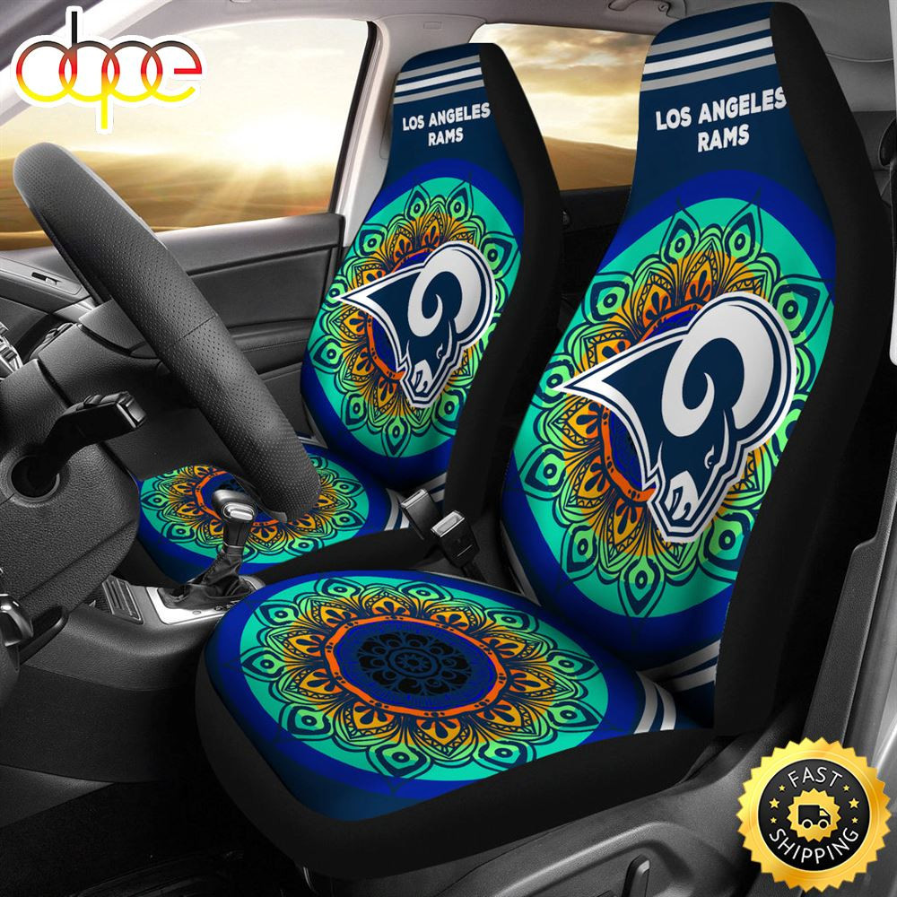 Unique Magical And Vibrant Los Angeles Rams Car Seat Cover Set CSC2562