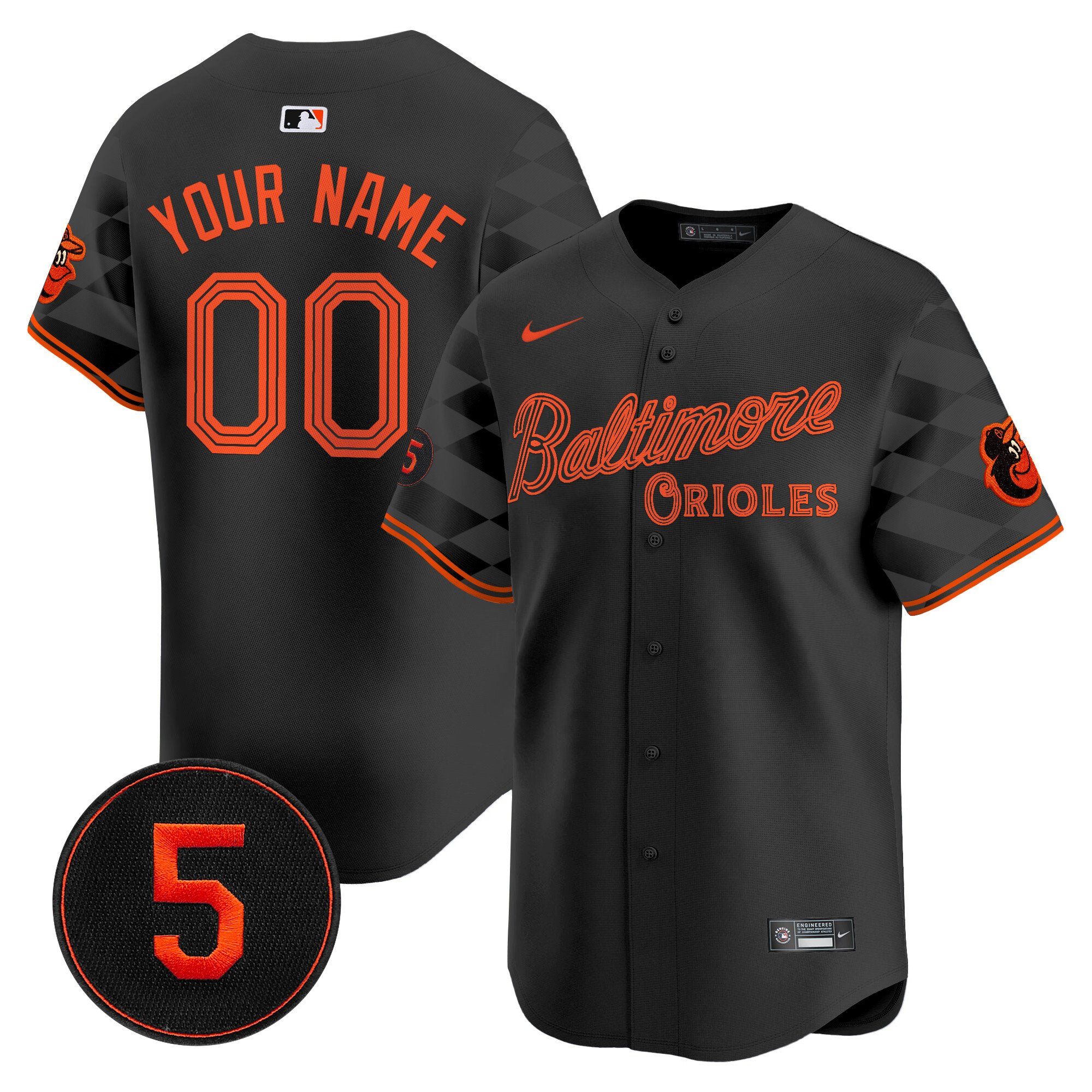 Baltimore Orioles City Light Vapor Premier Limited Custom Jersey – All Stitched