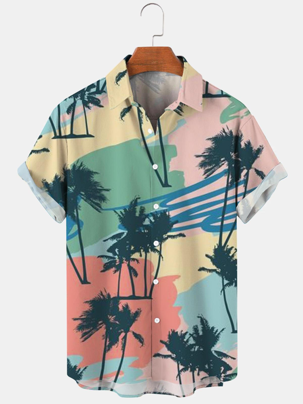 Hawaiian Aoconut Tree Men’S Hawaiian Shirts