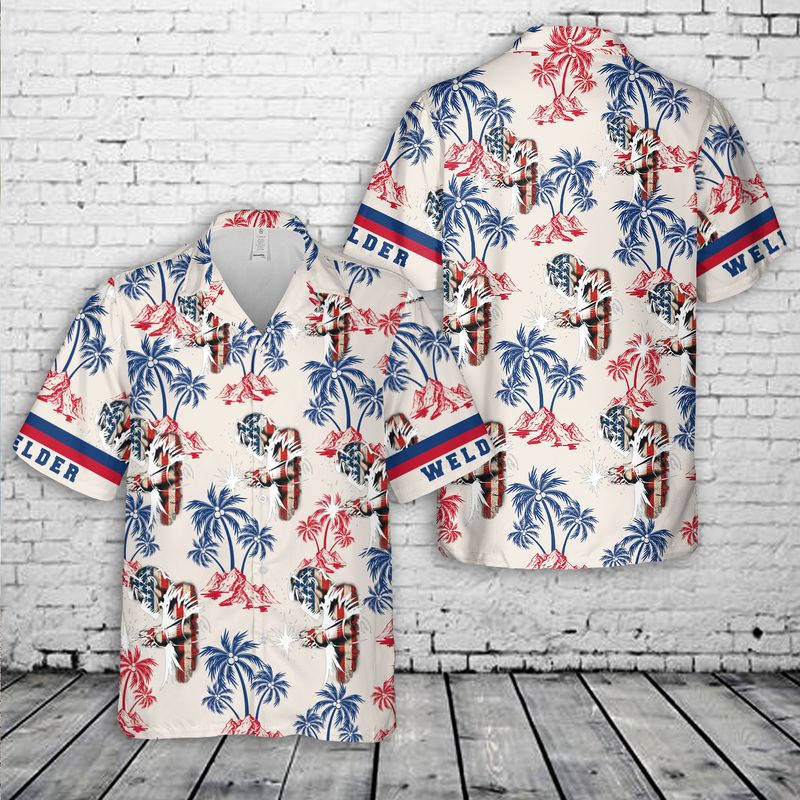 Welder 4Th Of July Hawaiian Shirt For Men, Gift For Welder