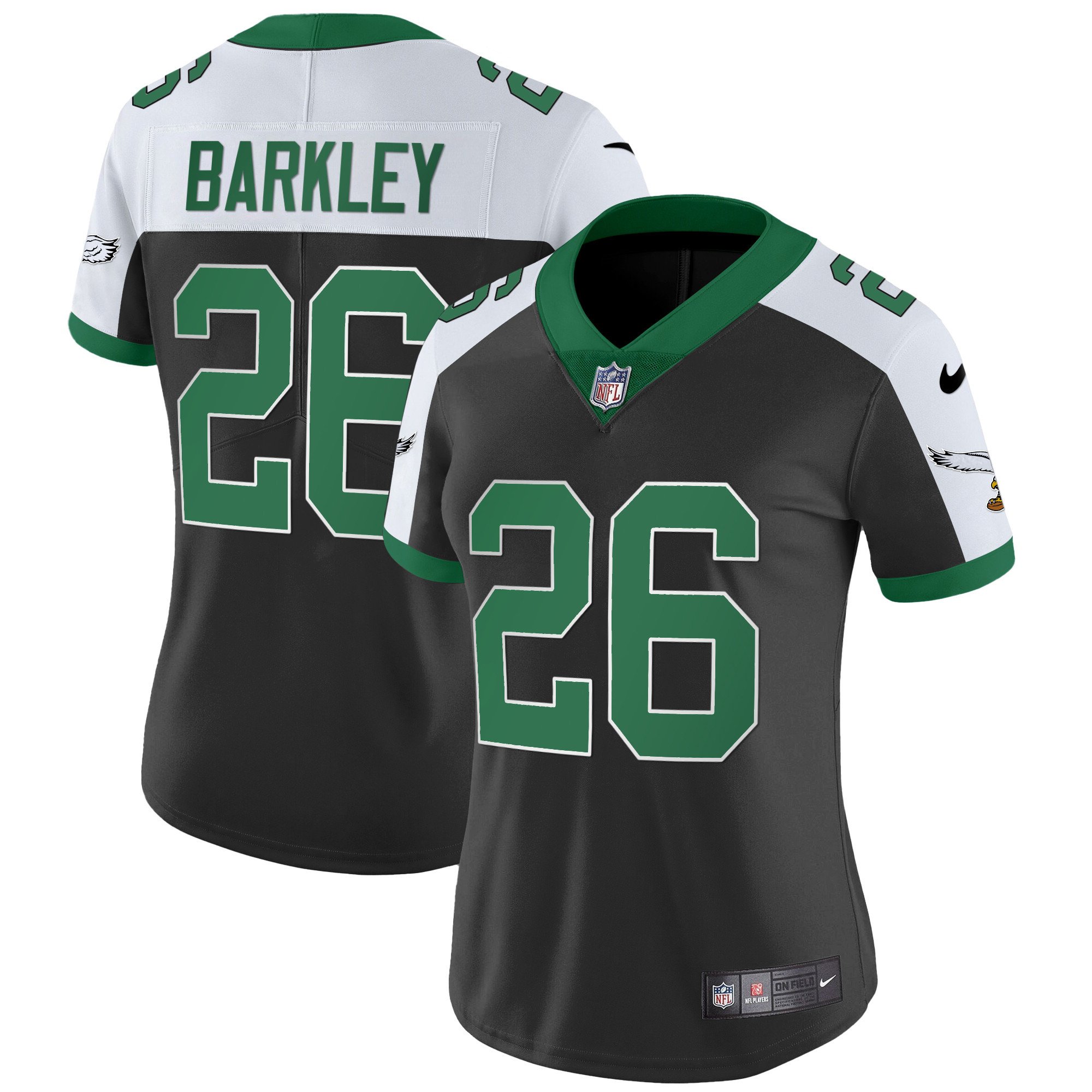 Women’S Eagles Kelly Green Vapor Limited Jersey V2 – All Stitched