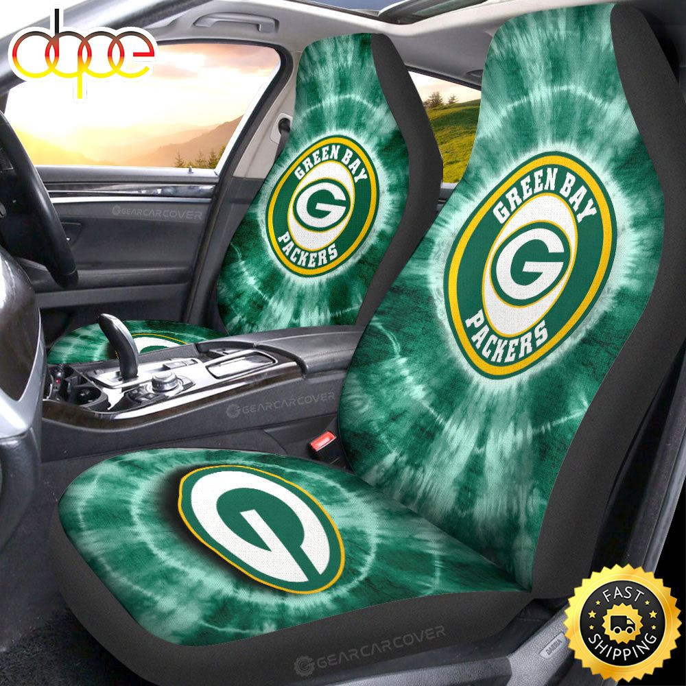 Green Bay Packers Customized Car Seat Cover Set Tie Dye CSC7929