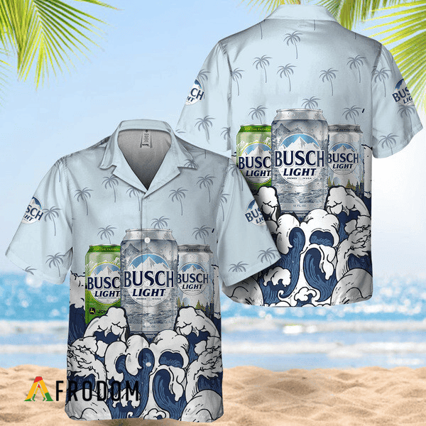 Summer Waves Busch Light Hawaiian Shirt