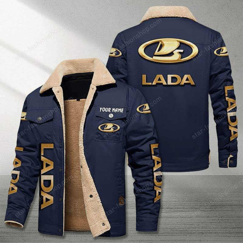 Lada Navy Custom Name Stand Collar Jacket