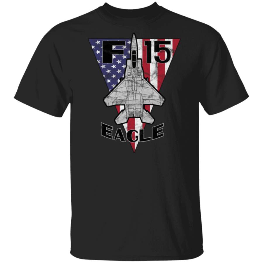 F-15 Eagle Military Fighter Jet Airplane Patriotic Vintage  Sleeve T-Shirt