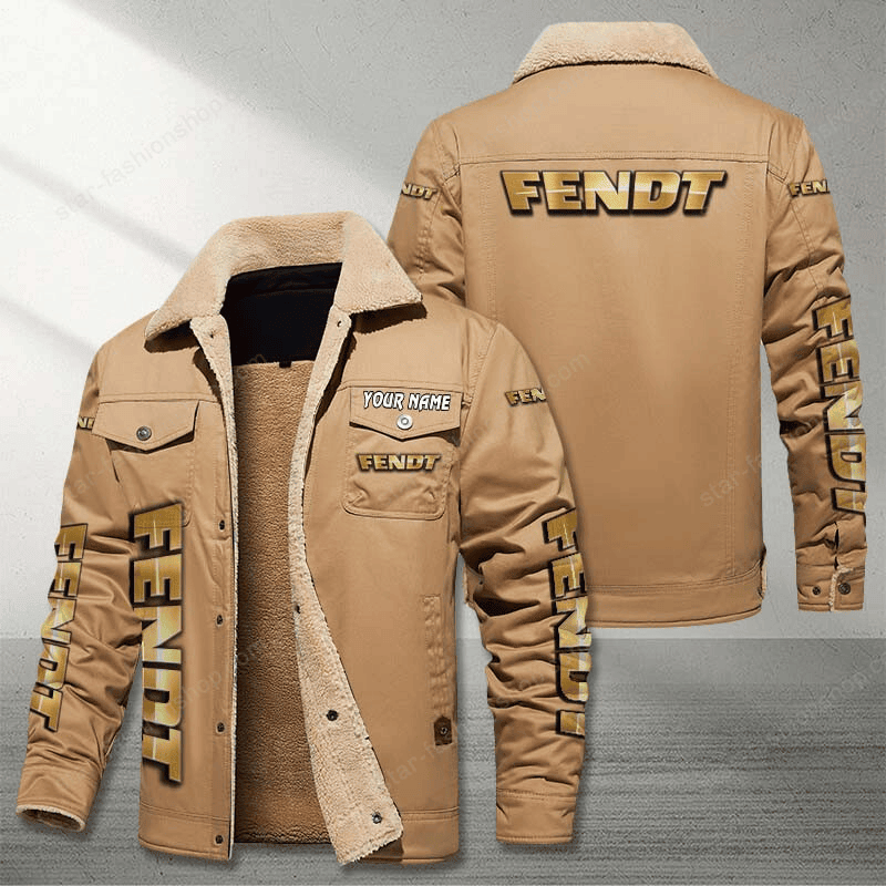 Fendt Brown Custom Name Stand Collar Jacket