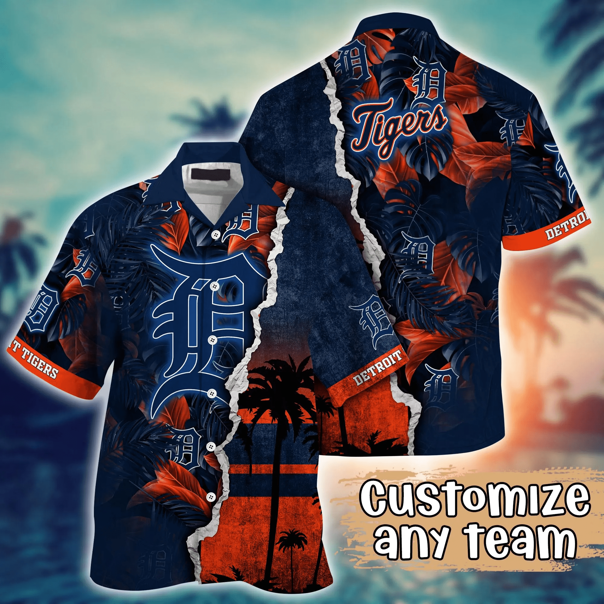 Detroit Tigers Mlb Hawaiian Shirt Custom Festivals Aloha Shirt