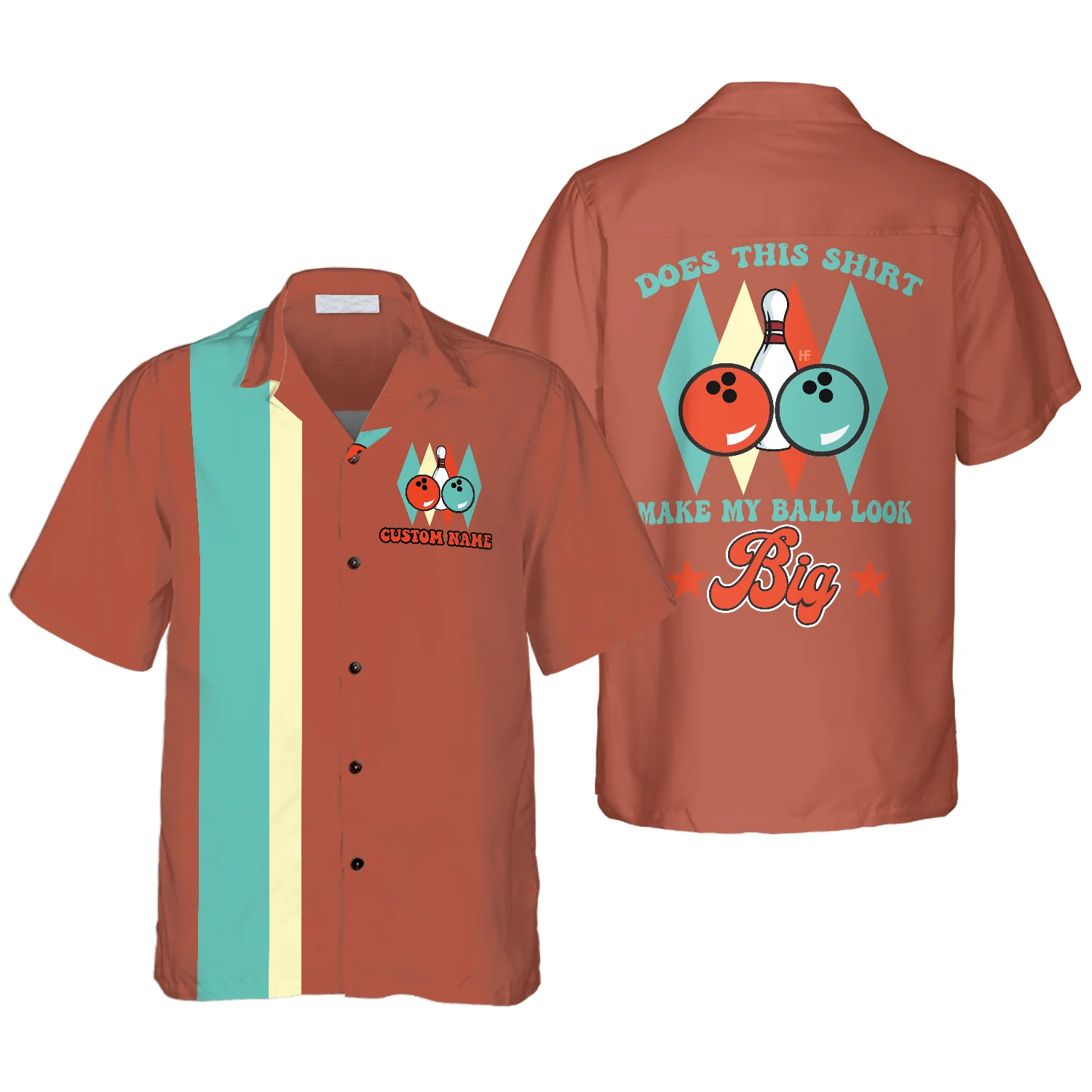 Does This Shirt Make My Ball Look Big V2 Custom Hawaiian Shirt, Personalized Bowling Shirt, Best Gift For Bowling Players