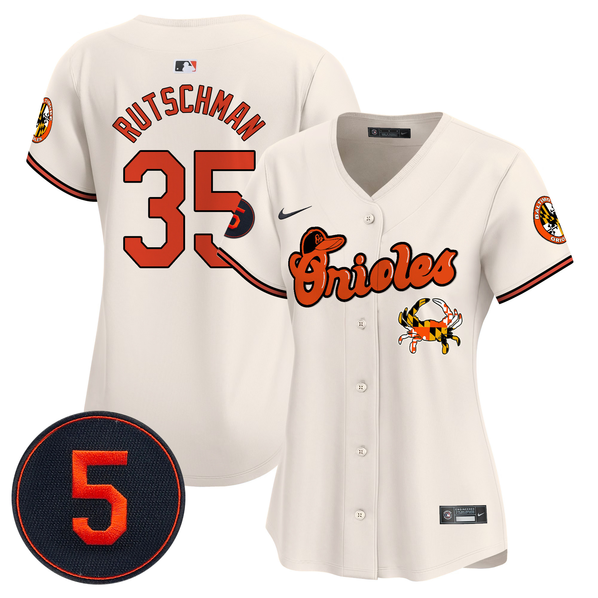 Women’S Baltimore Orioles Robinson Patch Vapor Premier Limited Jersey V6 – All Stitched