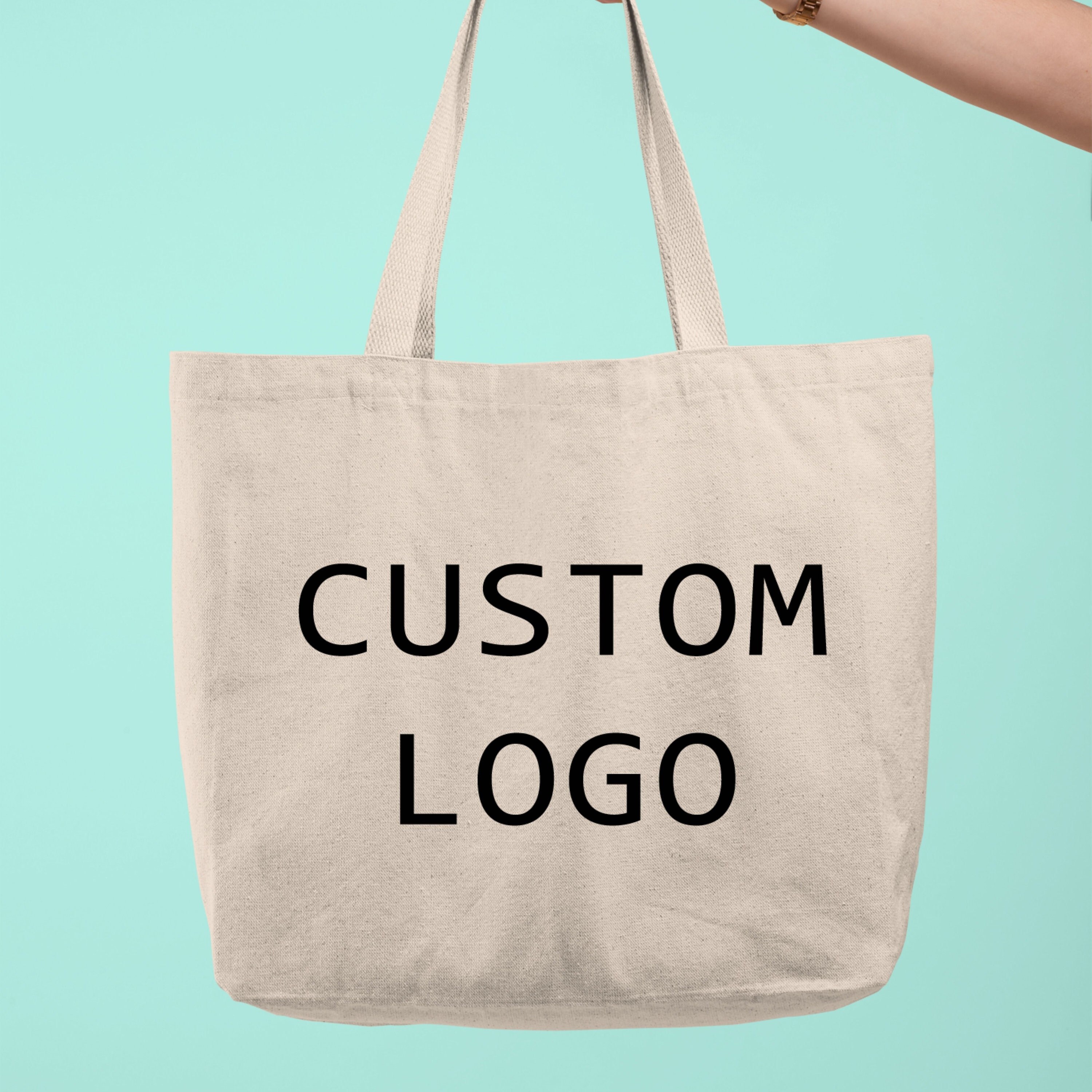 Custom Logo Canvas Tote Bag, Appreciation Gift, Business Logo Gift, Personalized Tote, Thank You Promotion Gift,Boss Coworker Christmas Gift