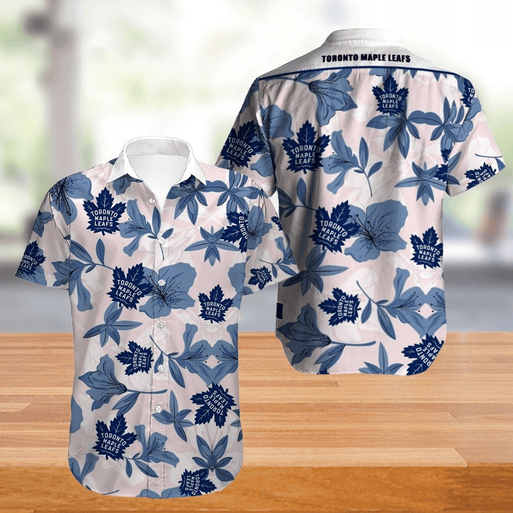 Toronto Maple Leafs Hawaiian Shirt Tropical Flowers Summer For Fans