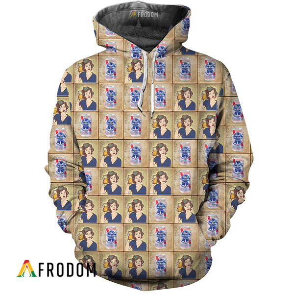 Pabst Blue Ribbon Mom And Beer Hoodie & Zip Hoodie
