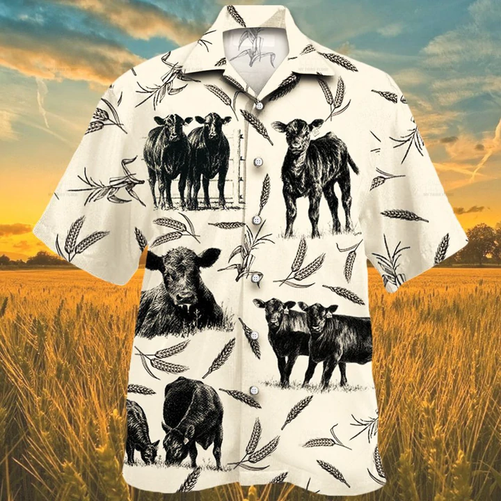 Cow Cattle Farm Lovers Hawaiian Shirt, Summer Hawaiian Shirt For Men Women