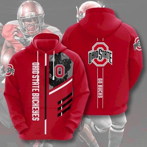 Ohio State Buckeyes Ncaa 3D Hoodie Sweatshirt Zip