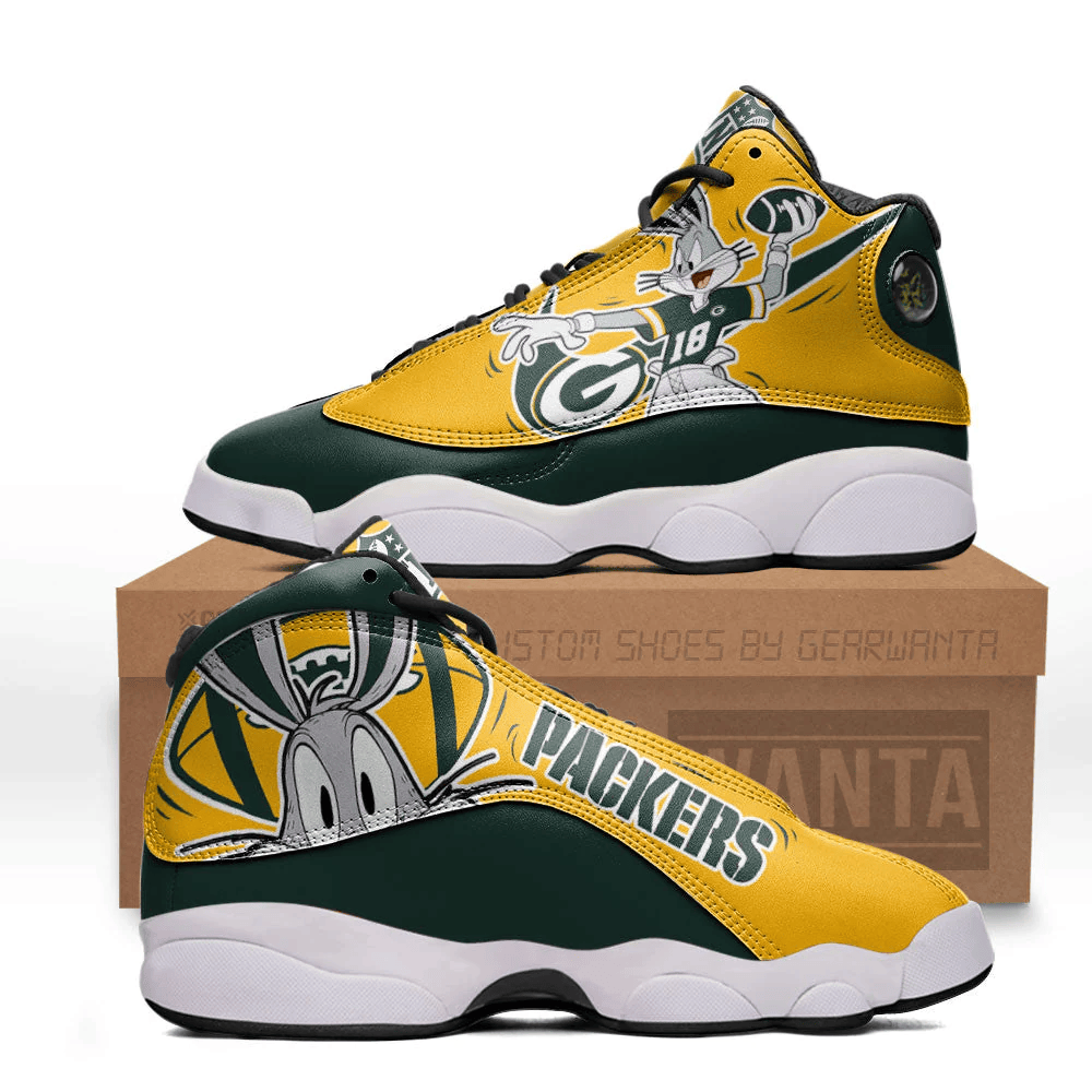 Green Bay Packers Air Jordan 13 SneakersCustom Shoes JD13 V1175