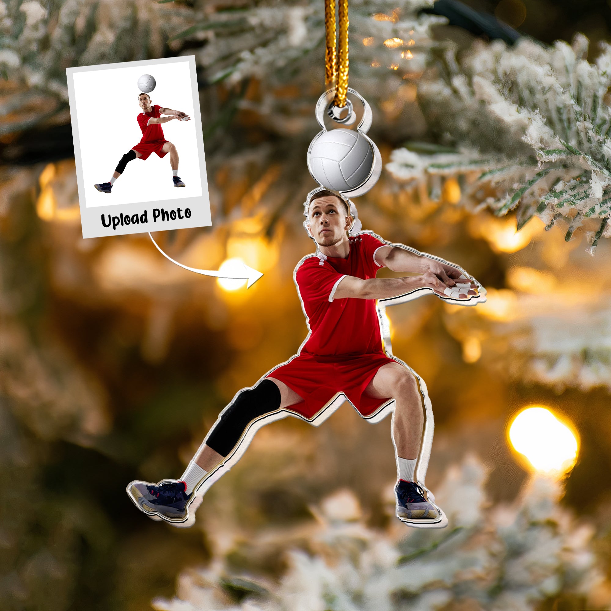 Volleyball Ornament Volleyball Player Team - Personalized Acrylic Photo Ornament Where Art Meets Style