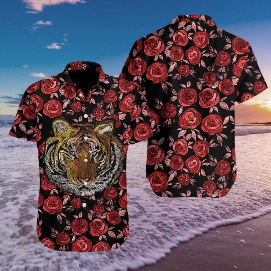 Hawaiian Aloha Shirts Tiger Rose #31 &hellip;