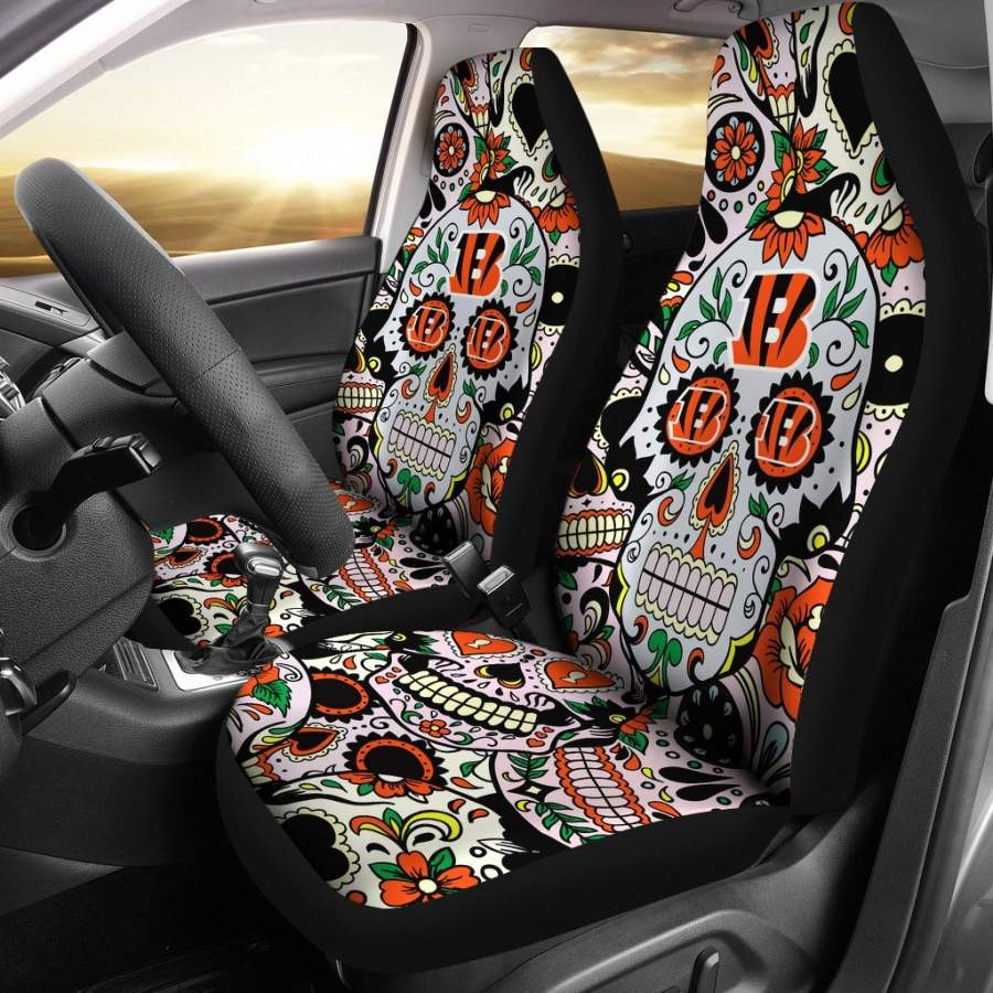 Party Skull Cincinnati Bengals Car Seat Covers CSC2966