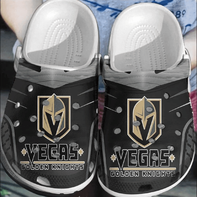 Vegas Golden Knights Blue Water Color Clogs Comfortable Shoes Crocss Ver355