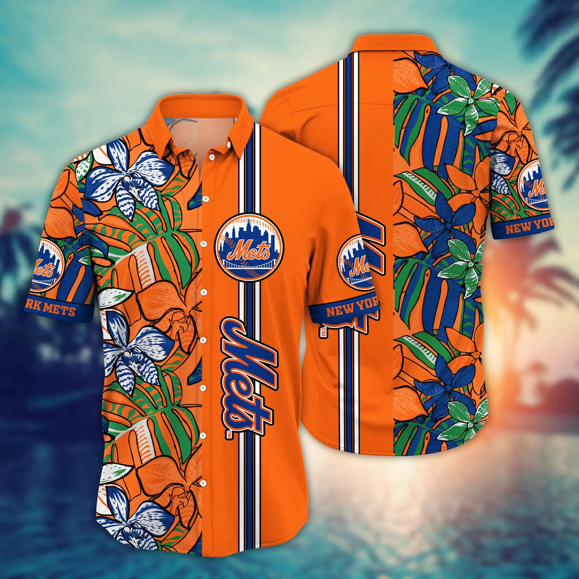 New York Mets Mlb Hawaiian Shirt Sea Breeze Aloha Shirt